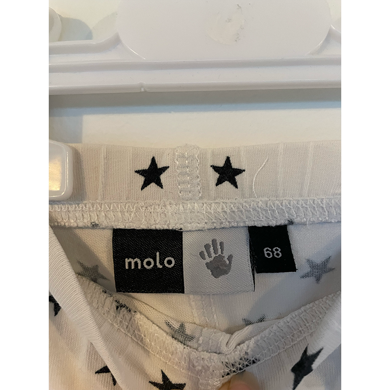 Molo bukser hvid sorte stjerner str. 68