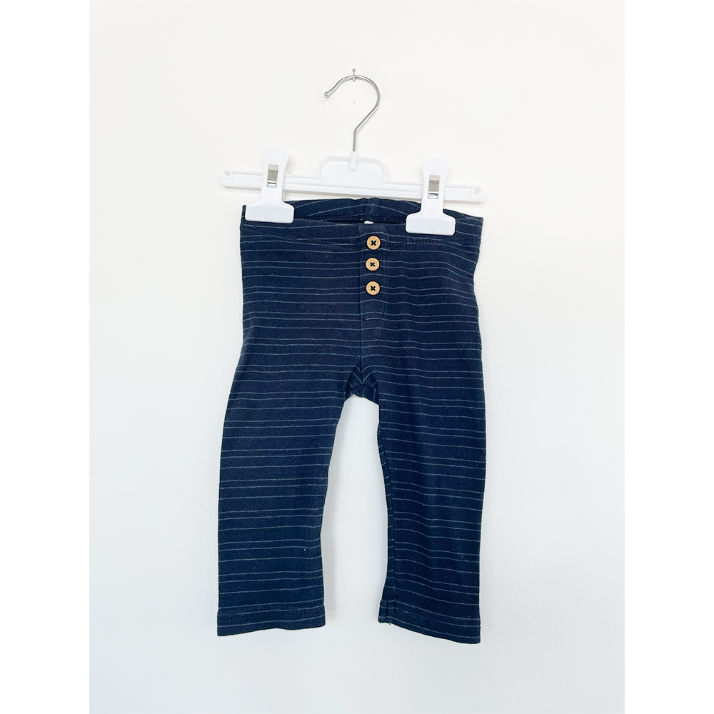 Name it marineblå babybukser med striber str. 68