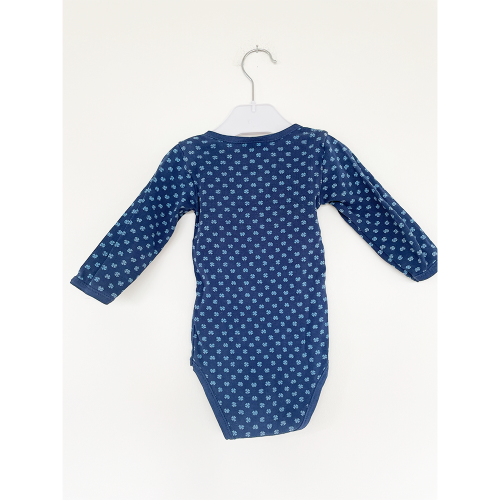 Holly's langærmet marineblå baby body str. 68