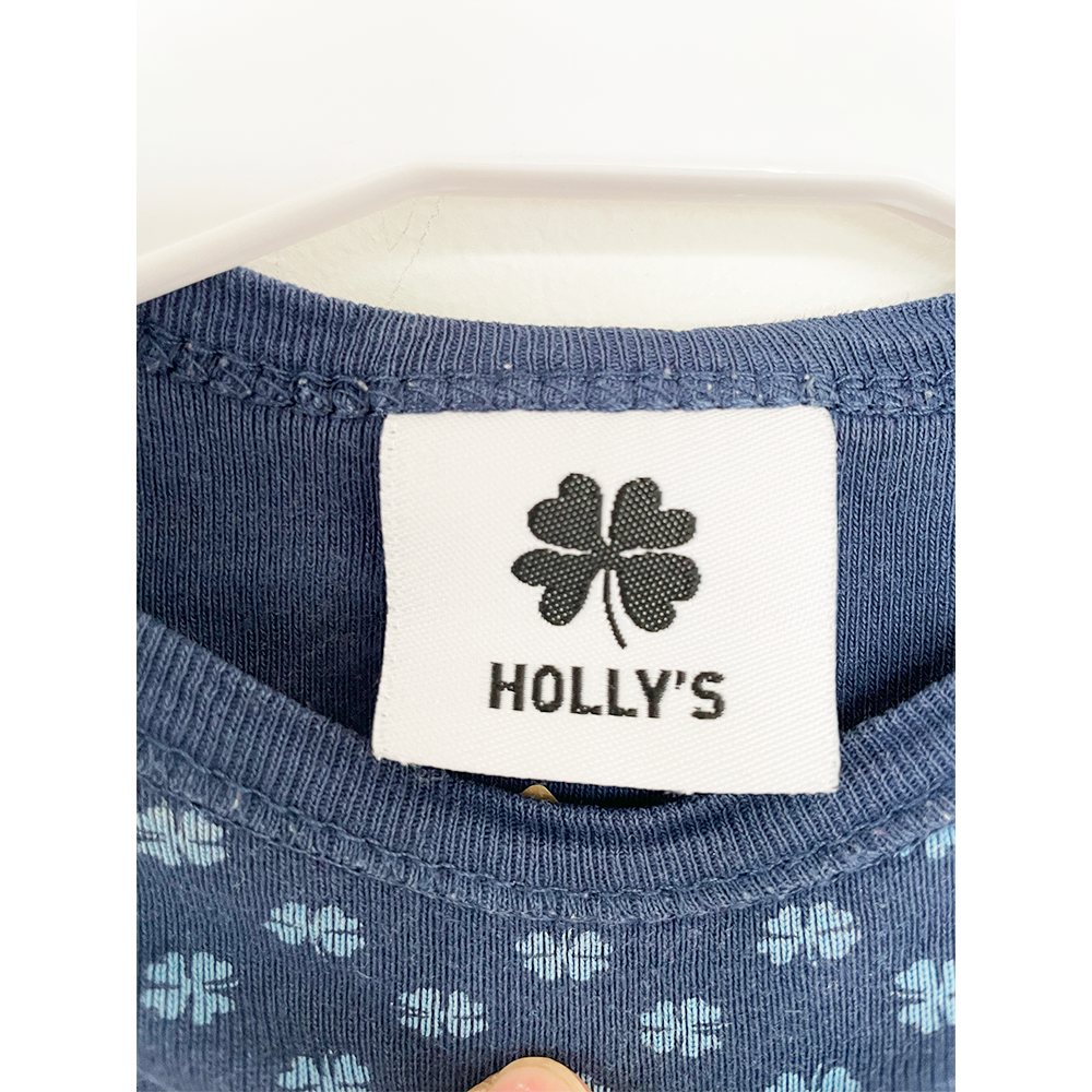 Holly's langærmet marineblå baby body str. 68