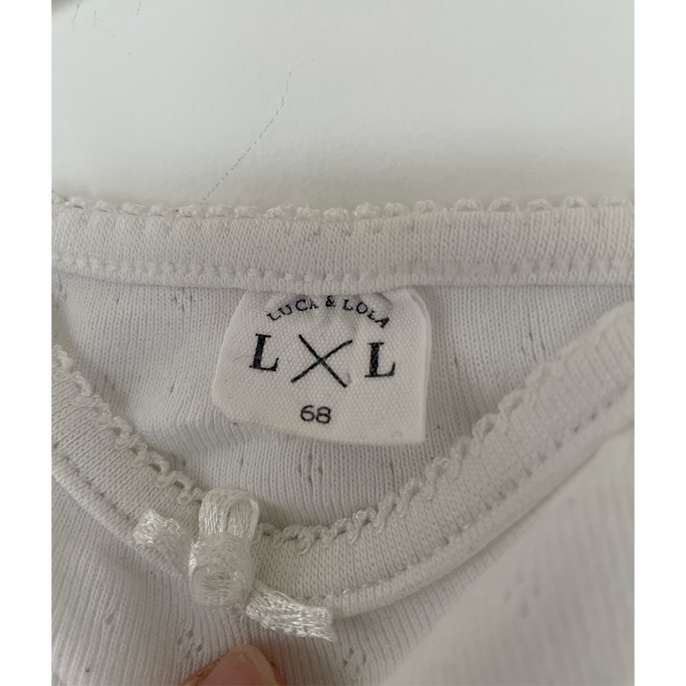 LxL kortærmet body hvid str. 68