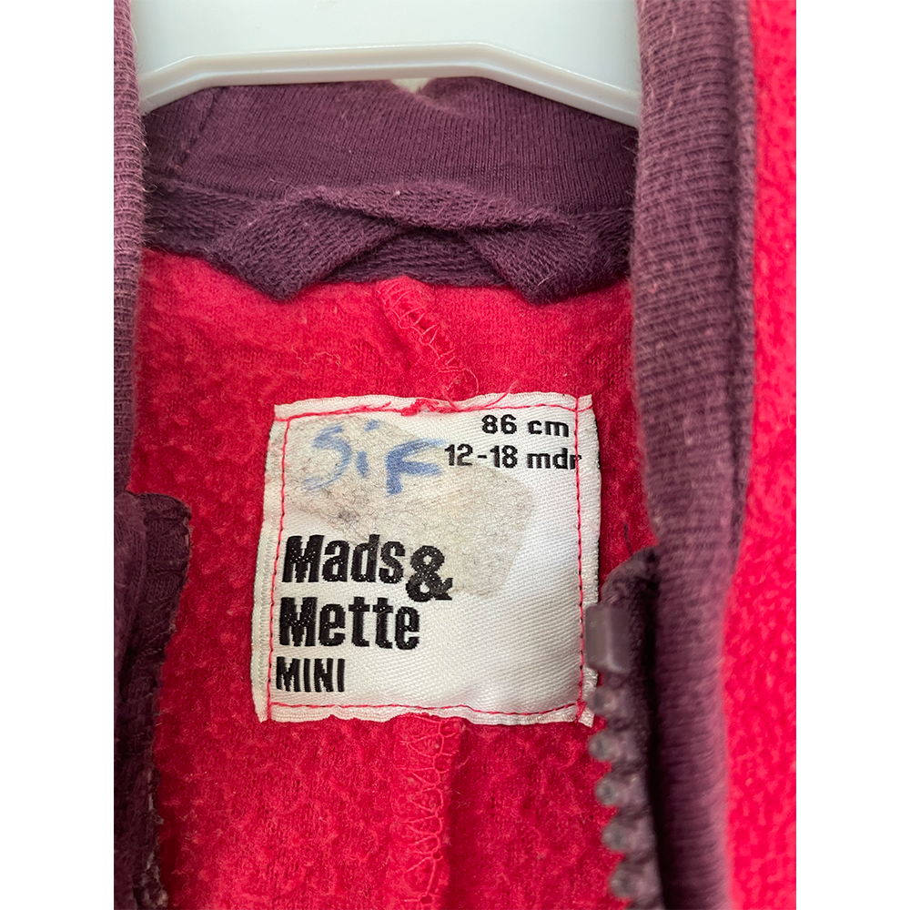 Mads & Mette Rød fleece køredragt til baby str. 86
