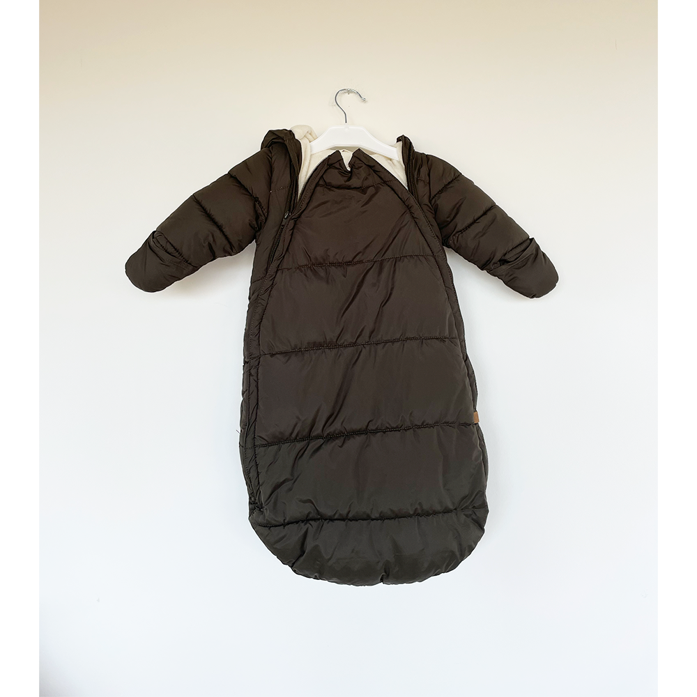 H&M mørkegrøn kørepose til baby str. 62 / 68