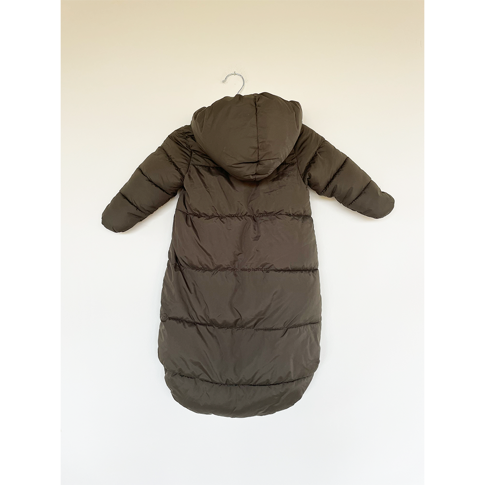 H&M mørkegrøn kørepose til baby str. 62 / 68