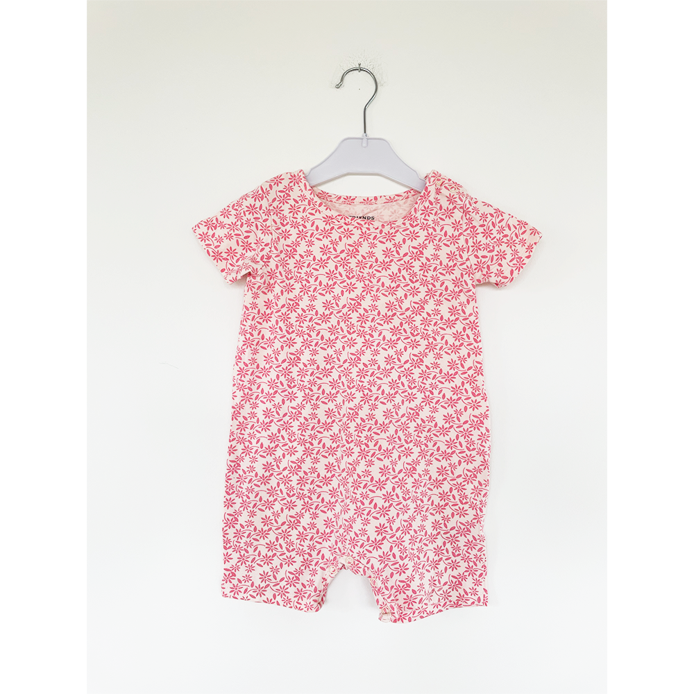 Friends blomstret pink sommerdragt str. 86