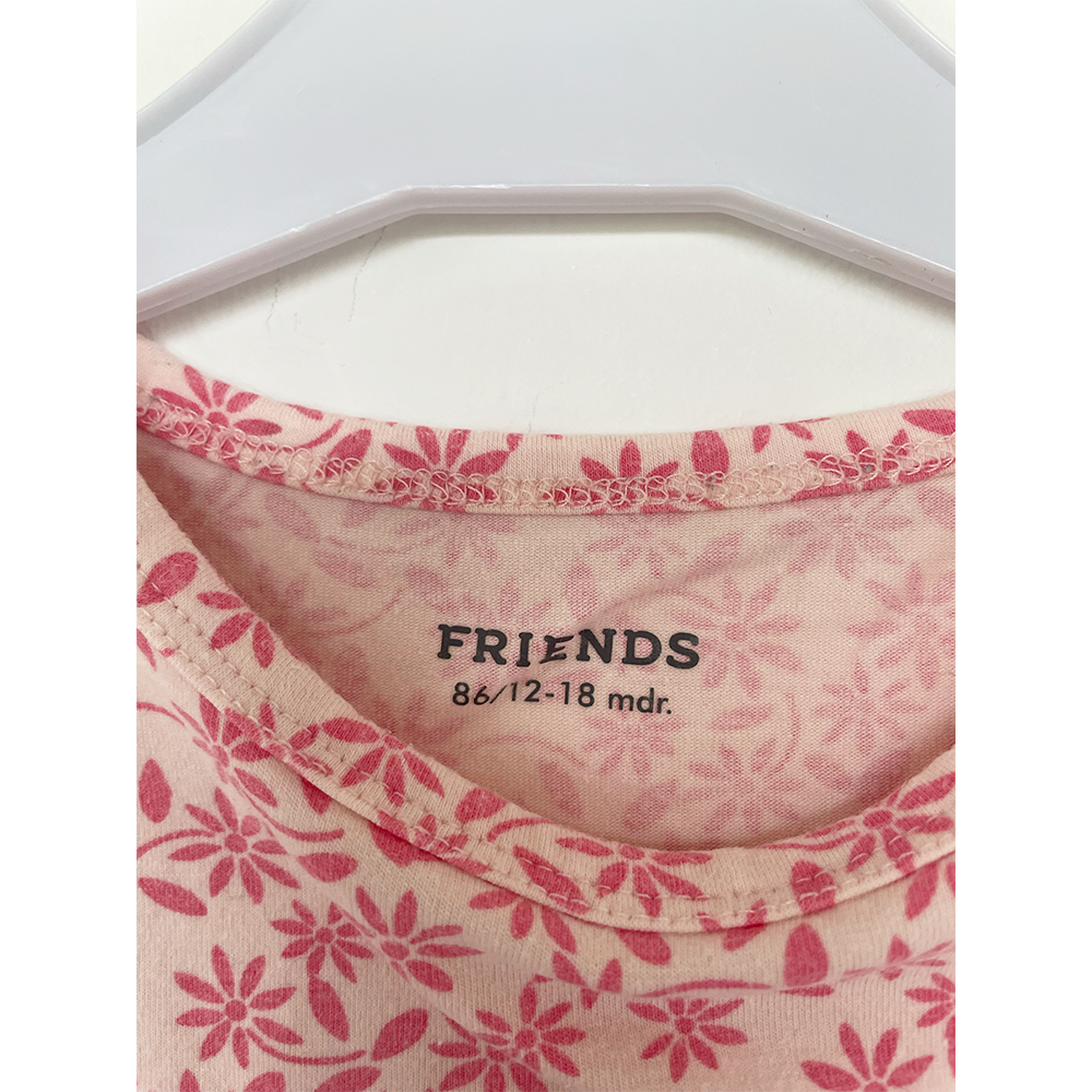 Friends blomstret pink sommerdragt str. 86