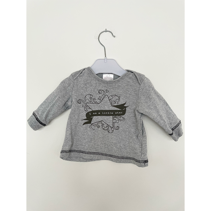 Kappahl langærmet grå babytrøje str. 56