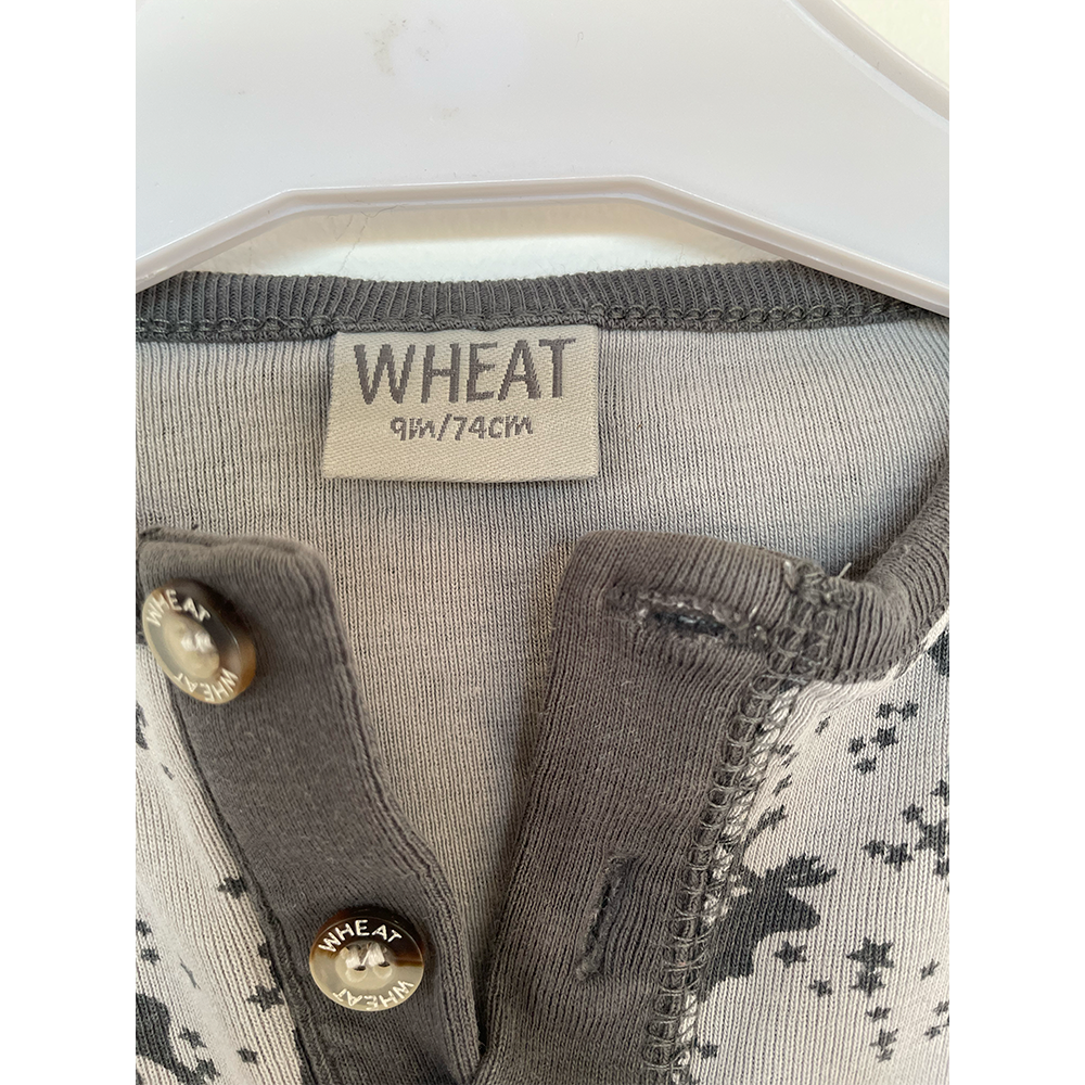 WHEAT langærmet grå trøje str. 74