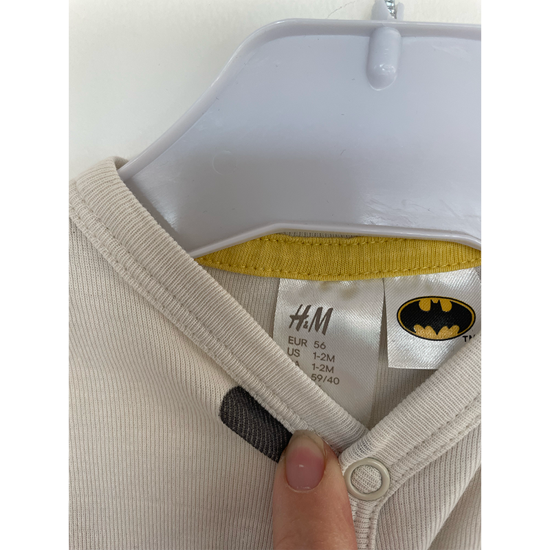 H&M hvid batman natdragt med fødder str. 56