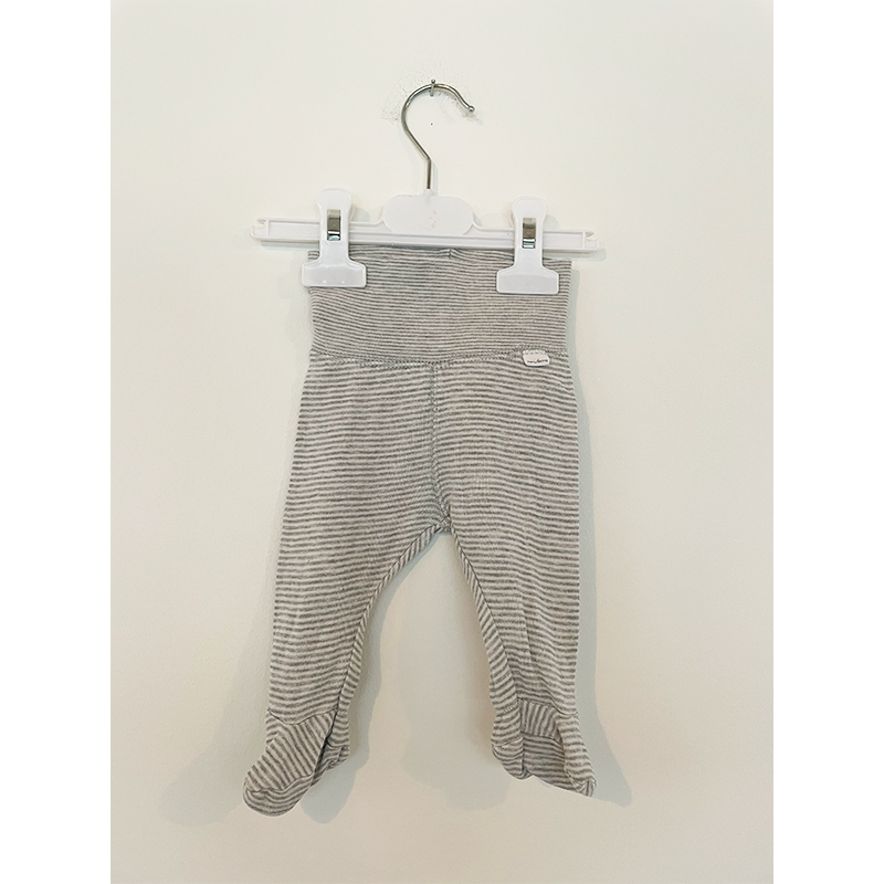 H&M babybukser med fødder grå str. 50