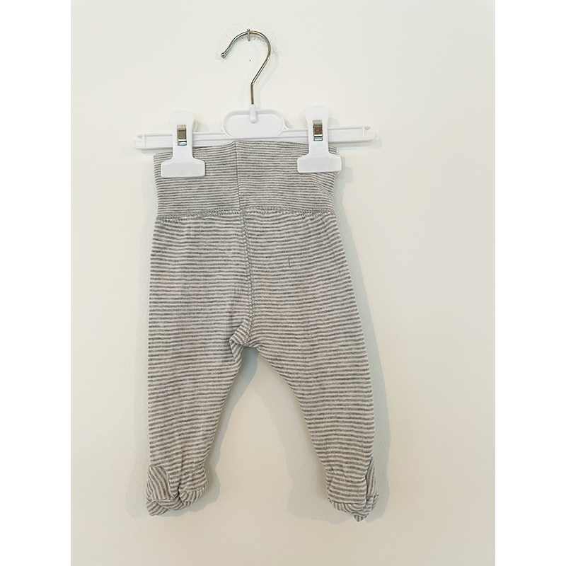 H&M babybukser med fødder grå str. 50