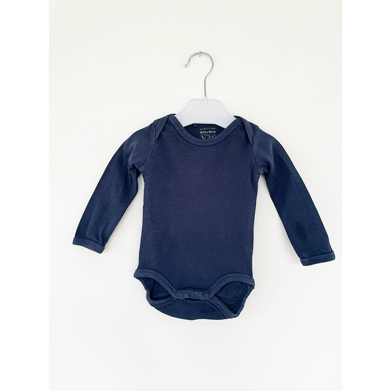 VRS langærmet marineblå body 56