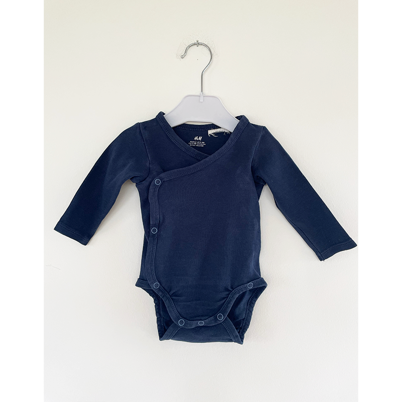 H&M langærmet marineblå body 62
