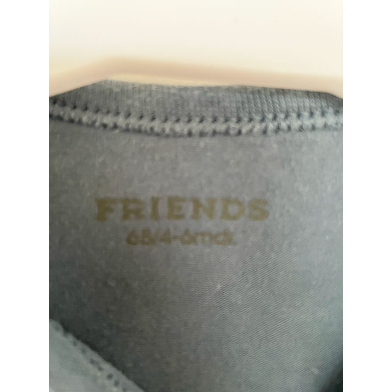 Friends langærmet body blå med pingvinmønster str. 68