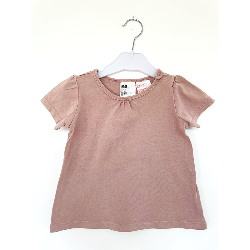 H&M t-shirt lyserød 92