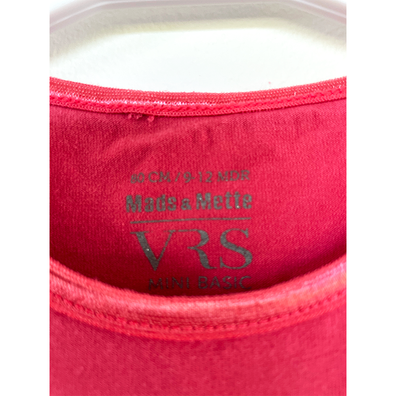 VRS rød t-shirt bomuld 80
