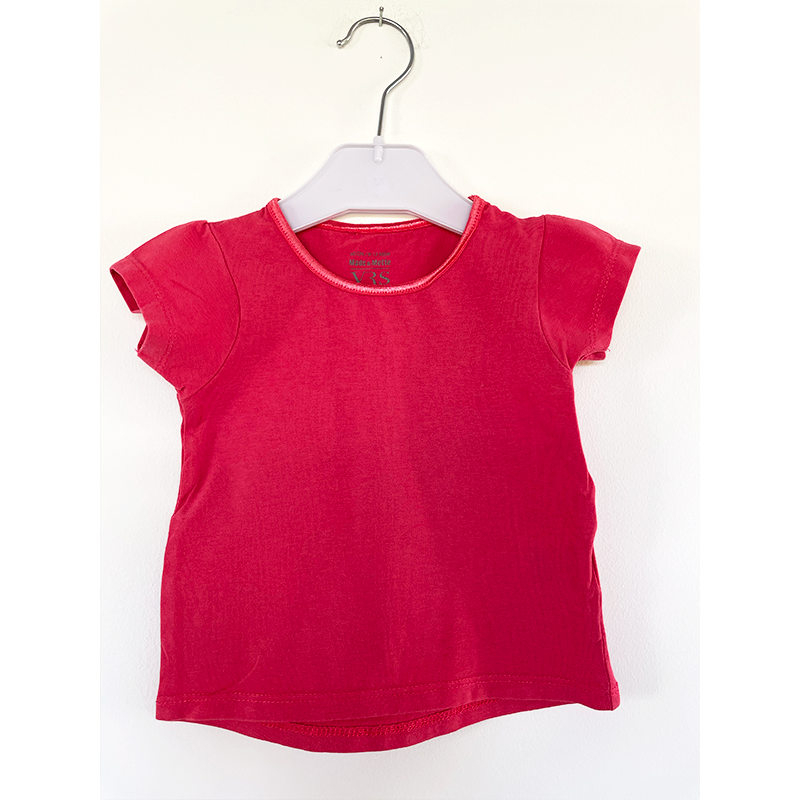 VRS rød t-shirt bomuld 80