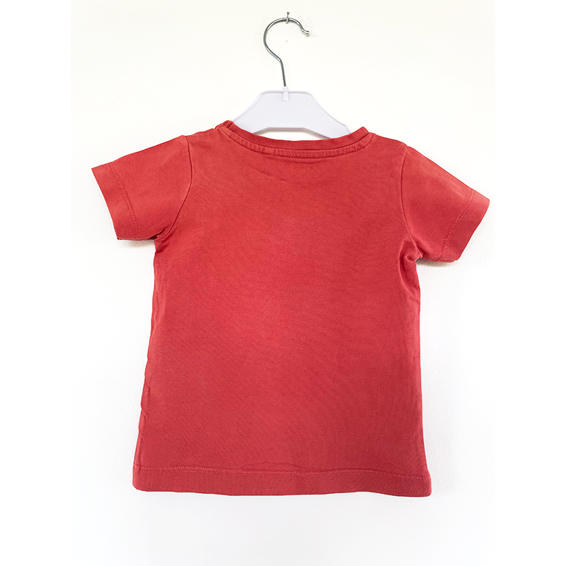 Name it t-shirt rød med print 80