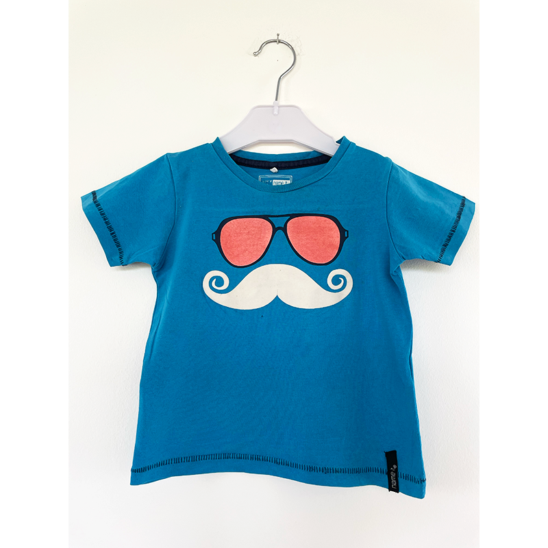 Name it t-shirt blå med print 86