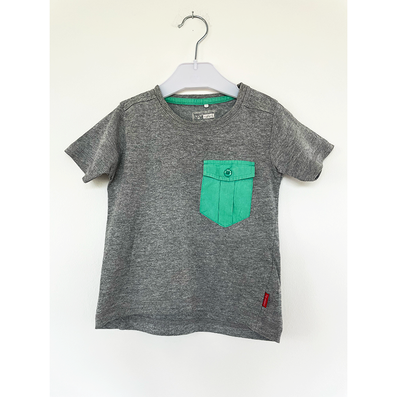 Name it t-shirt grå med lomme 80